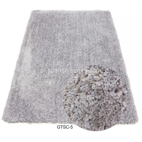 Elastic &amp; Polyester Silk Shaggy Carpet